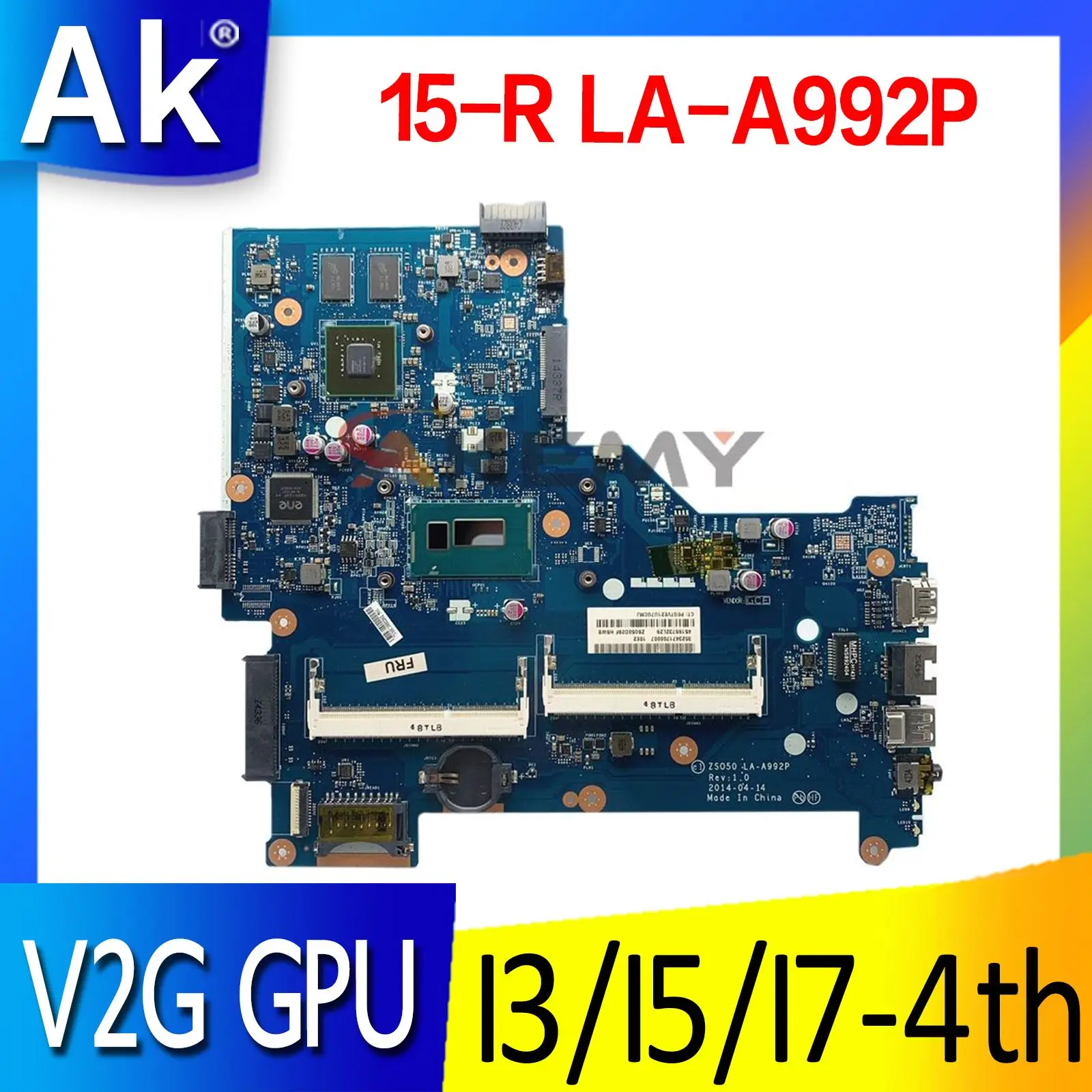 

Материнская плата для ноутбука HP Pavilion 15-R 250 G3 LA-A992P 765316-501 SR16Q I3-4010U, процессор без VGA, материнская плата для ноутбука, полностью протестирована