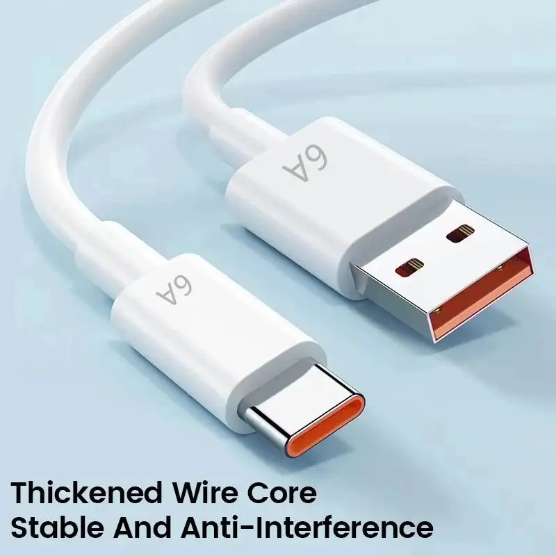 US Plug 6A 67W Ultra Fast Charger for Xiaomi 10T 11 12 Lite 13T Redmi Note 10 11T 12T 13 POCO X4 X5 F5 Type C USB Charging Cable image 3