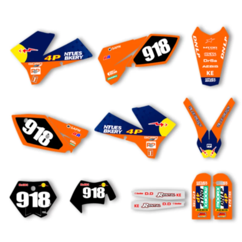

DSMTECH мотоциклетные графические наклейки MX для KTM SX SXF 2005 2006 2007 EXC XCW 2005 2006 2007, аксессуары для мотокросса 007