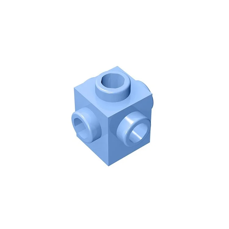 50 Stück 4733 Modifizierte 1x1-Steine mit 4-Seiten-Stiften, Modulare GBC-Spielzeugteile für Technische MOC-Bausteine – Detail 12