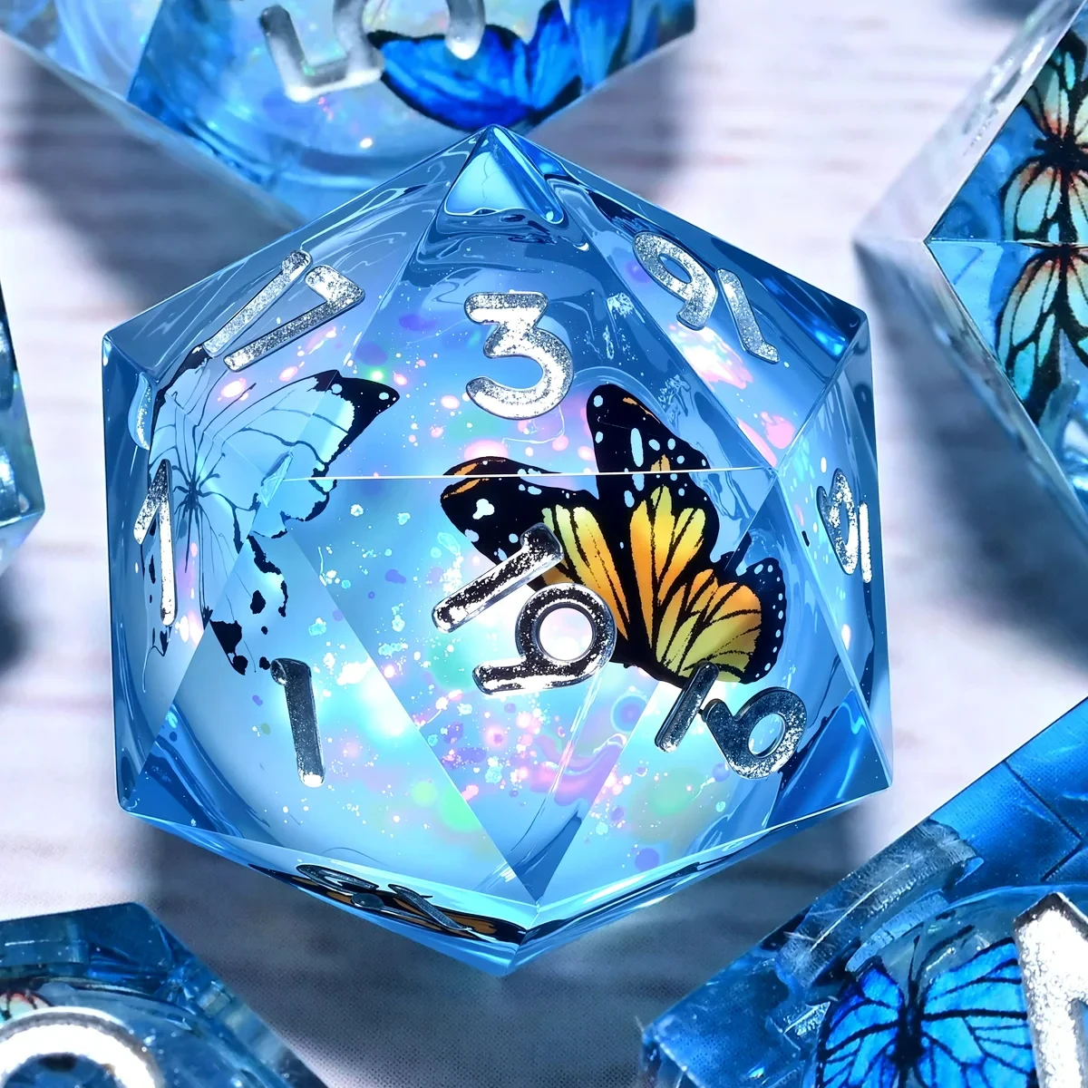 

7-Piece Set DND Resin Dice for Dungeons And Dragons DND 5e RPG Board Game Tabletop Role Playing Dice Gift for Birthday