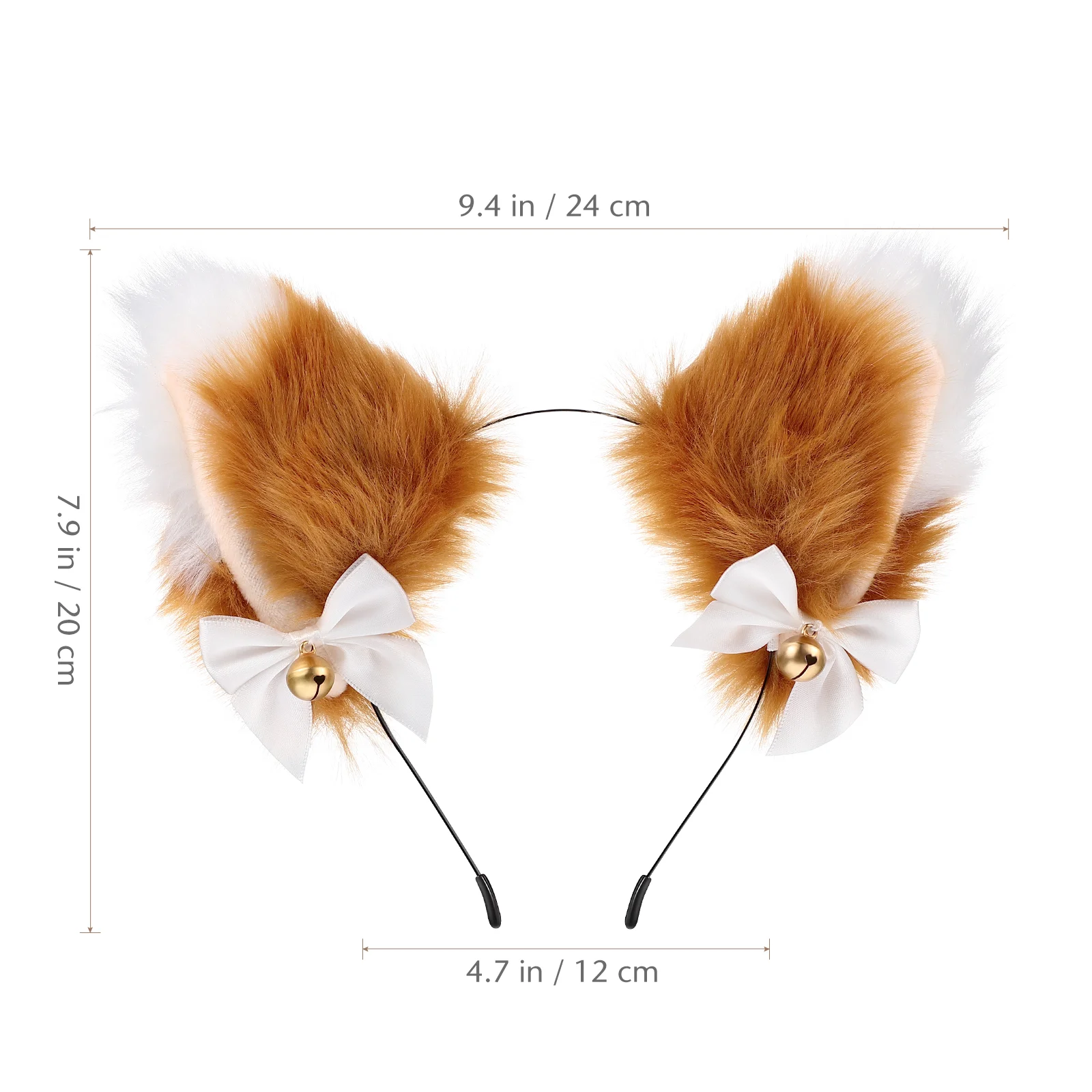 Headbands for Women Girls Cat Ear Bell Animal Fox Cosplay Accessories Ears Hairband