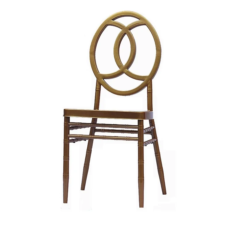 Metal Outdoor Wedding Napoleon Chair Wedding Hotel Round Back Chair Banquet Castle Chair Bamboo Chair