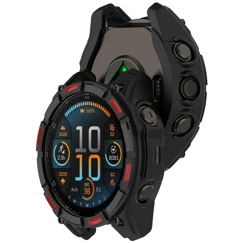 Schutz Fall Für Garmin Fenix 8 51MM 47MM 43MM Smart Uhr Silikon Stoßstange Für Garmin Fenix 8 serie Semi Abdeckung uhr Abdeckung