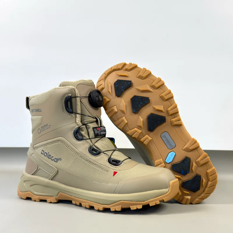 

Men's Snow Sports Boots Thick-soled, slip-resistant, warm, plush-lined outdoor hiking boots for walking and trekking