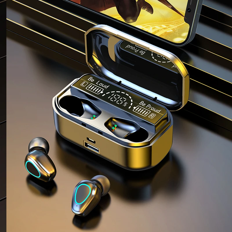 

G28 Wireless Earbuds Bluetooth Headphones HiFi Sound In-Ear Headset LED Digital Display Waterproof Sports Earphones Built-in Mic