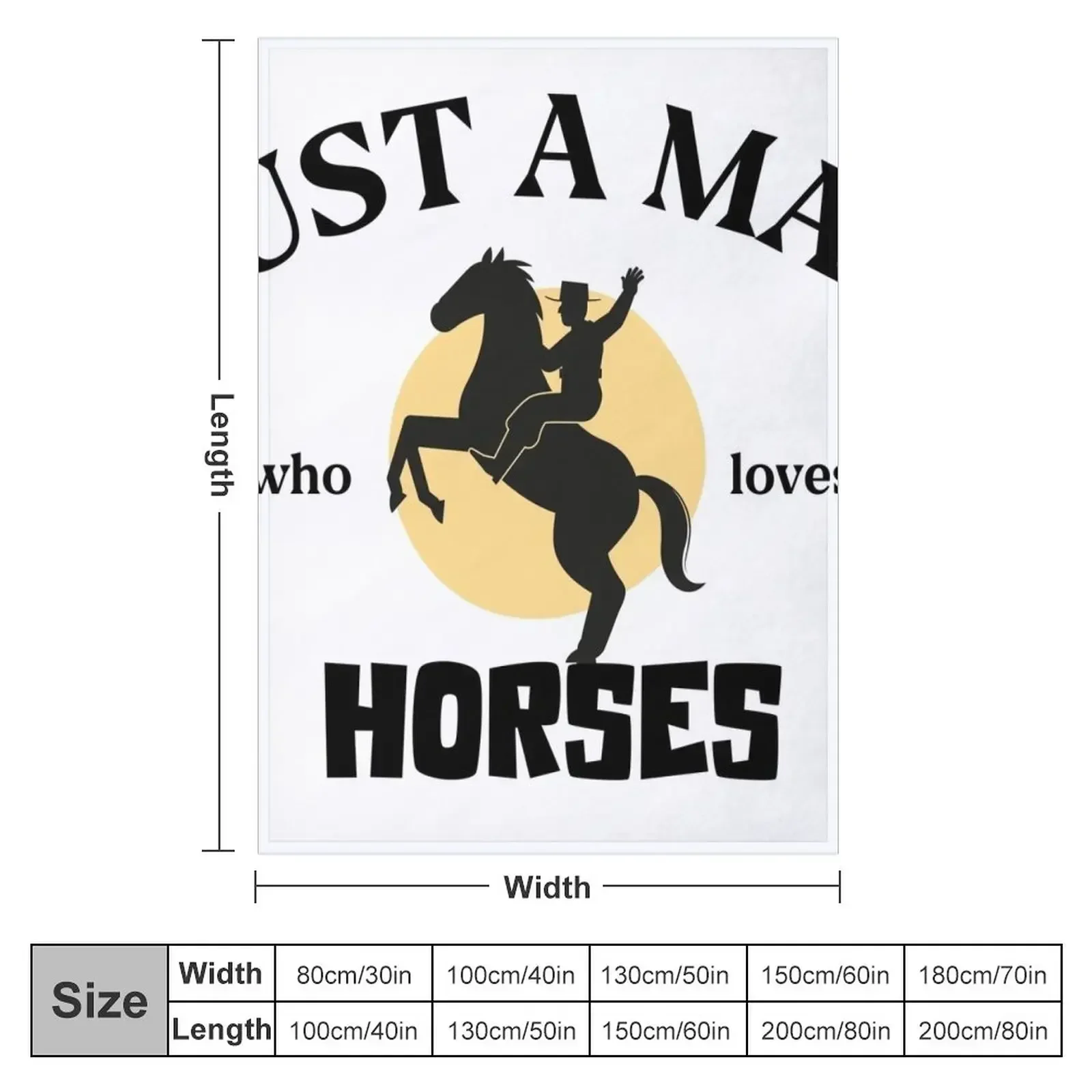 Just a man who loves horses Throw Blanket Stuffeds Giant Sofa Tourist For Decorative Sofa Blankets