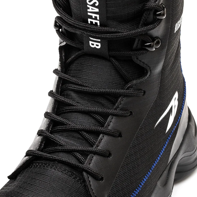 Scarpe antinfortunistiche stivali da uomo Sneaker da lavoro alta puntale in acciaio traspirante stivali da lavoro antiforatura antiurto scarpe