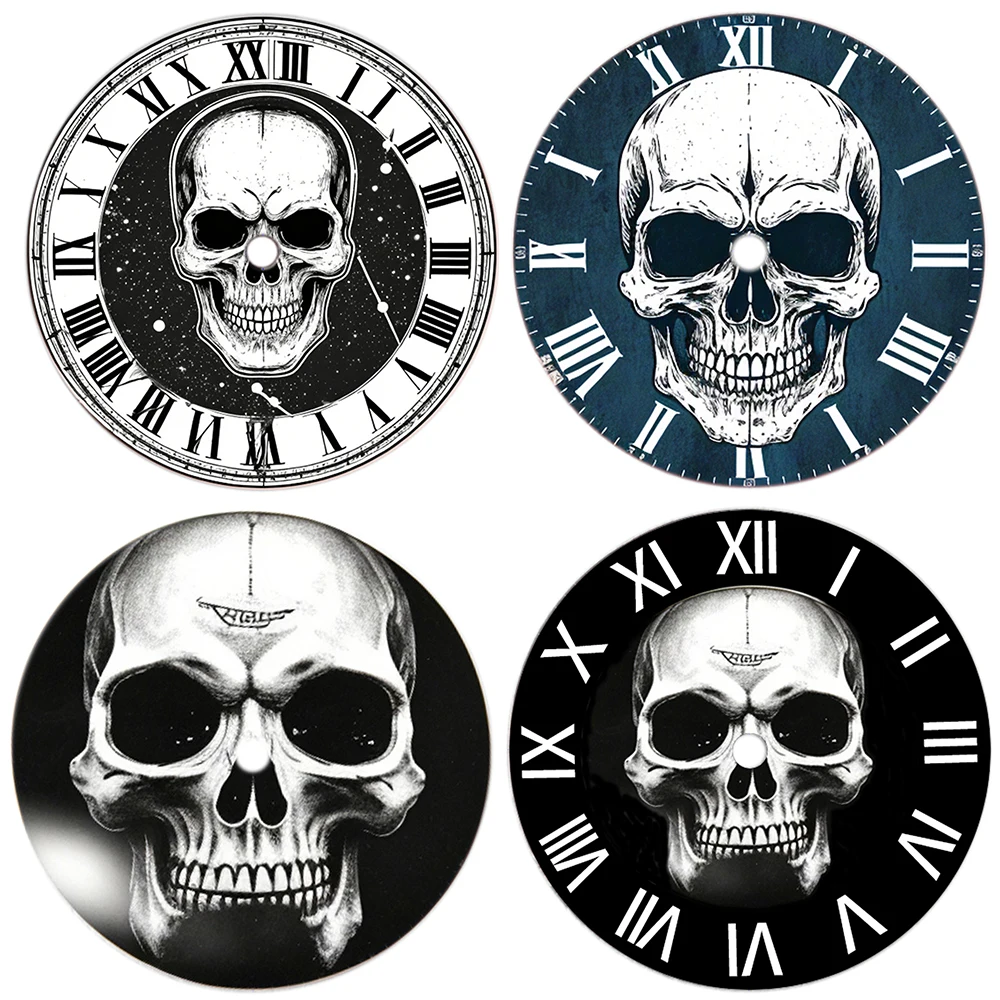 Custom LOGO 28.5mm DIY Watch Dial Original Creative Skull Faces GMT Watch Accessories For NH3 Series 34 35 36 Automatic Movement