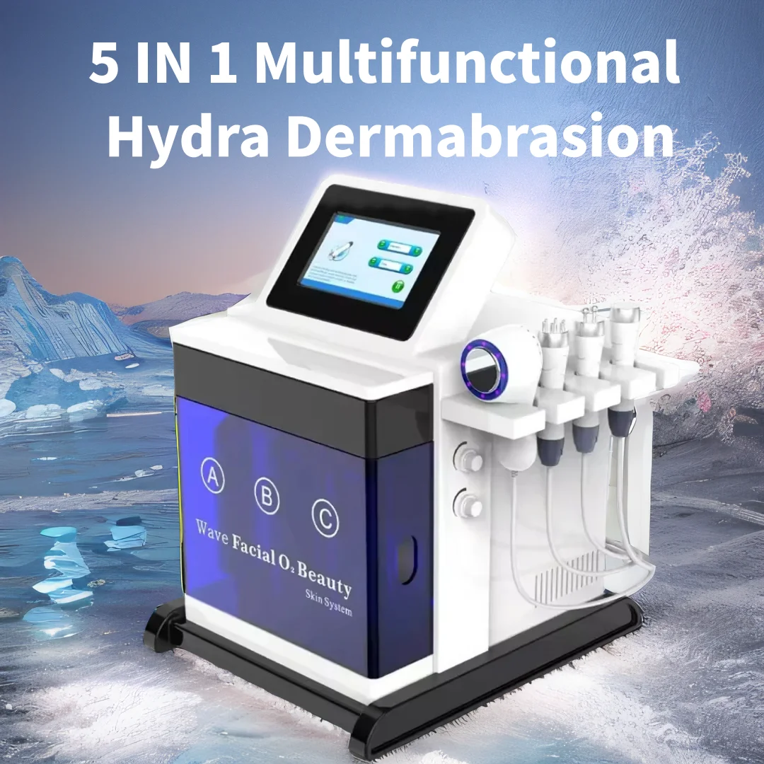 5 in 1 Hydra Dermabrasion Machine Water Peeling Facial Skin Care System Deep Cleansing Face Lifting Beauty Salon Equipment