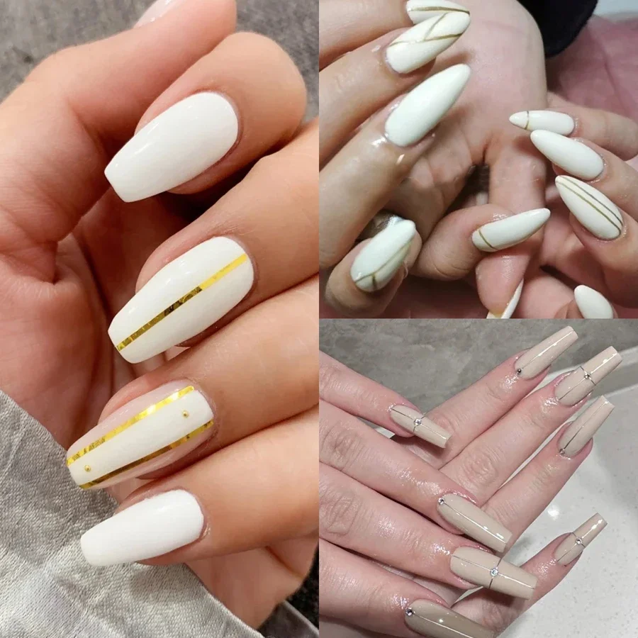 30 Stück Nail Art Striping Tape Mehrfarbige Linienaufkleber Dekorationsaufkleber für kreatives Nageldesign