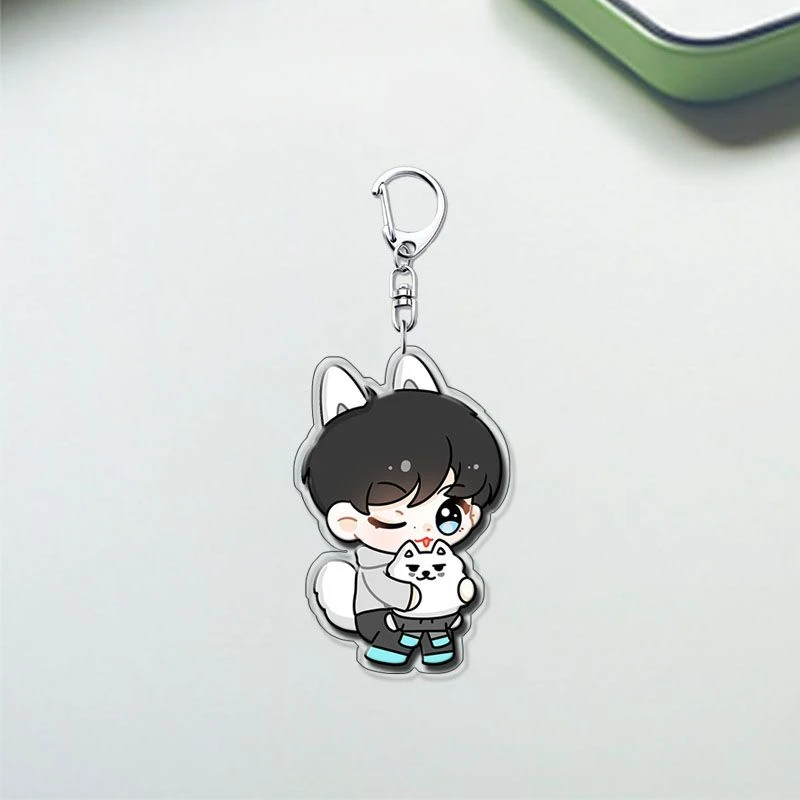 Kpop Korean Boy Band Cartoon Image Keychain SOOBIN YEONJUN BEOMGYU TAEHYUN HUENINGKAI Cute Animal Image Keyring Bag Pendant