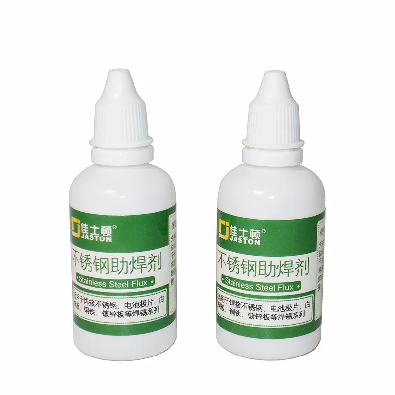 Flux สแตนเลสสีขาวแผ่นโลหะเหล็กเชื่อมน้ำ Liquid Flux ที่มีประสิทธิภาพ Rosin Soldering Agent No-Clean Watteries