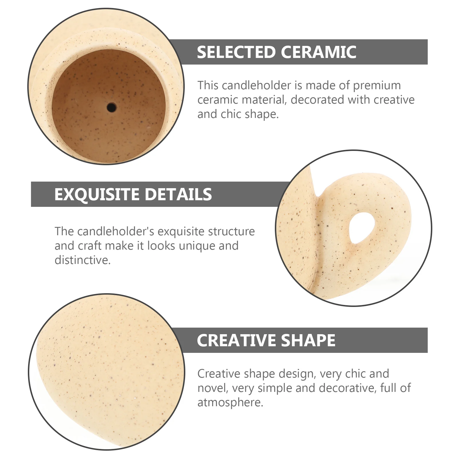 

Delicate Candlestick Ceramic Holder Creative Decoration Natural Fresh Atmosphere Romantic Feeling Home Restaurant Decor