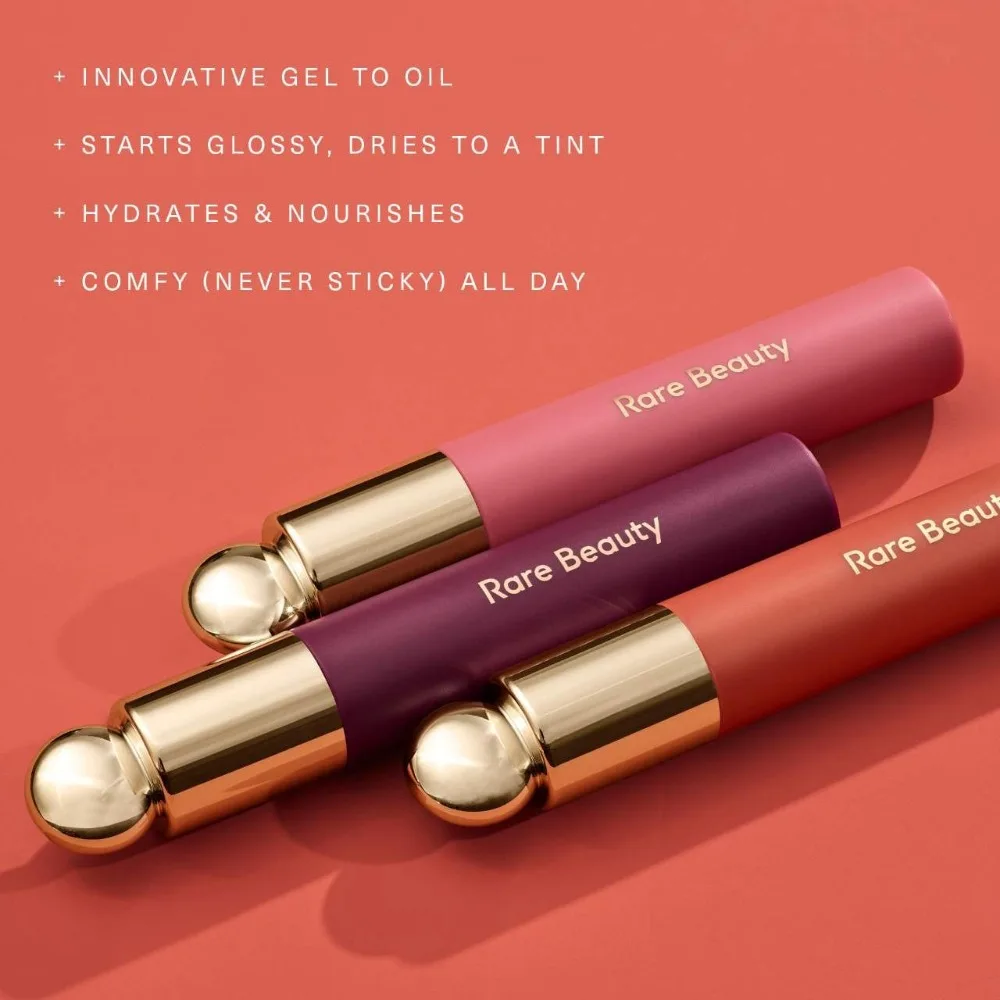 Rare Beauty New Makeup Cosmetic Lip Gloss Stay Vulnerable Glossy Lip Balm No-sticky Moisturize Weightless Rose Neutral Lipstick