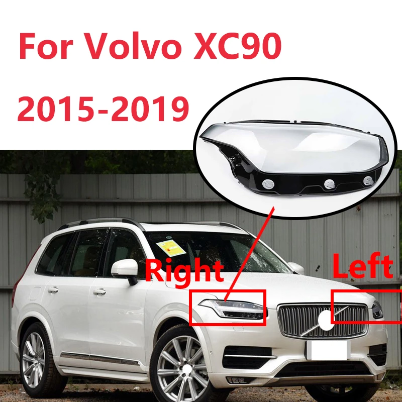 

For Volvo XC90 2015-2019 Headlight Lens Cover Car Accessories Headlight Cover Lampshade Transparent Left Right Mask Lamp