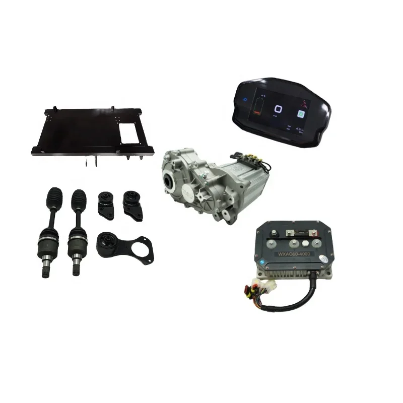 

AC 4000W 72V Mid Drive Motor power train kits with LCD TFT Speedometer for Electric Golf