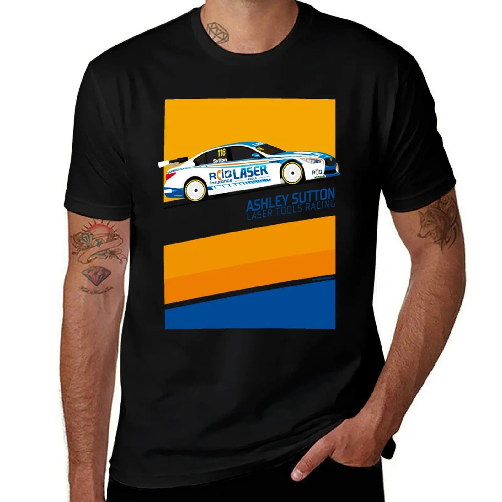 Laser Tools Racing Ashley Sutton T-Shirt t shirt men 100% cotton luxury brand T-Shirt