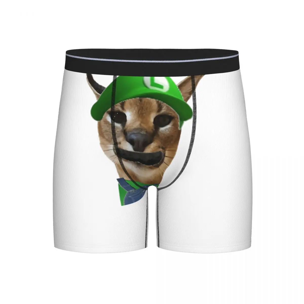 

Long Boxer Underpants Shorts Big Floppa Animal Cat Panties Men's Breathable Underwear for Homme Man Boyfriend Gifts