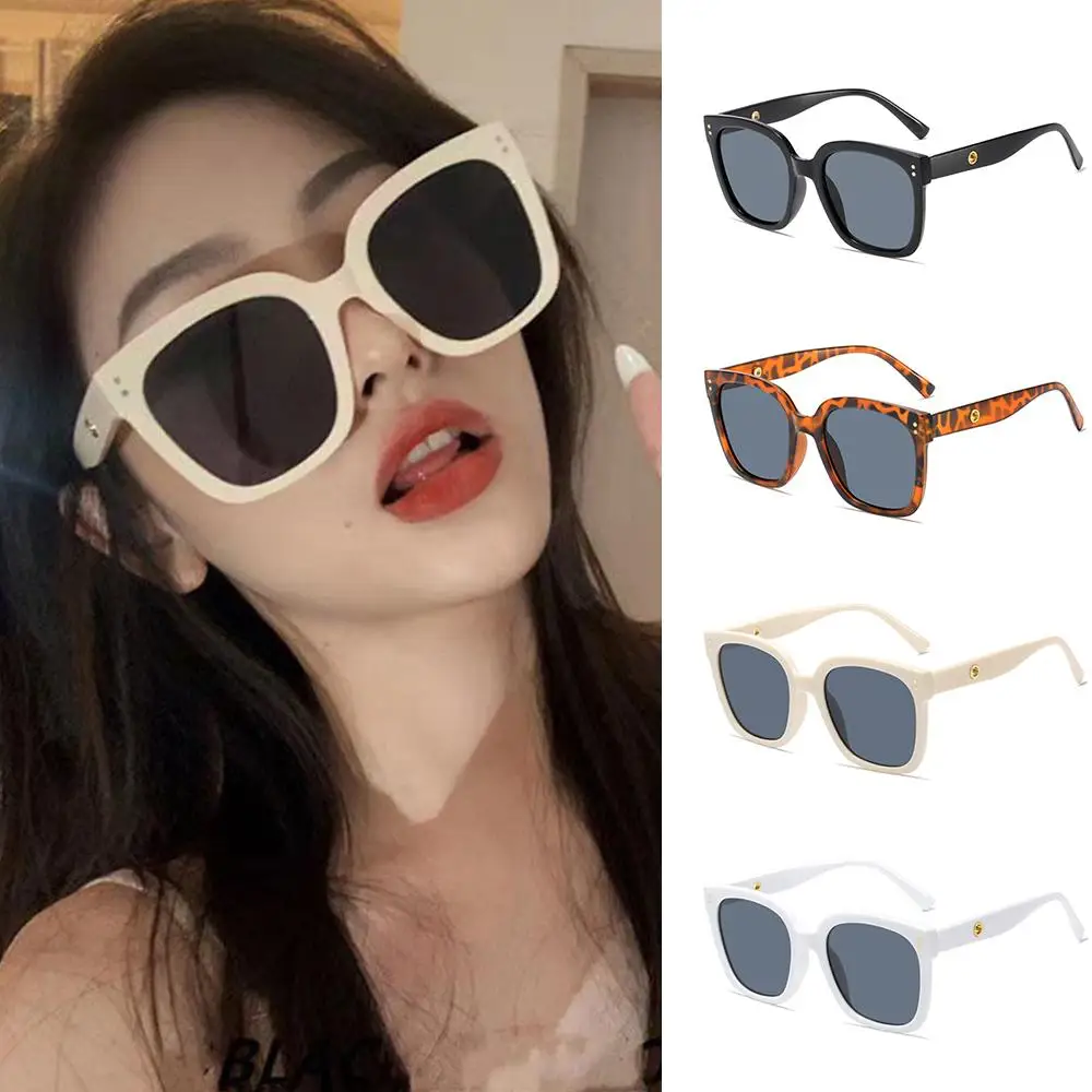 Fashion UV400 Protection Large Frame Sunglasses Beige Beach/Travel/Streetwear Sun Glasses Square Shades for Women & Men