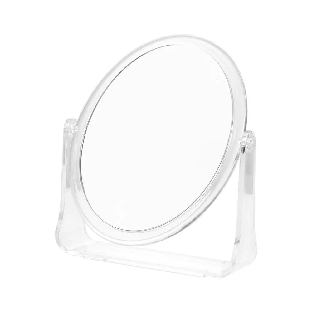 Specchio ingranditore 5x bifacciale 360 °   Specchio cosmetico da tavolo rotante con supporto Specchio per trucco da tavolo trasparente in acrilico