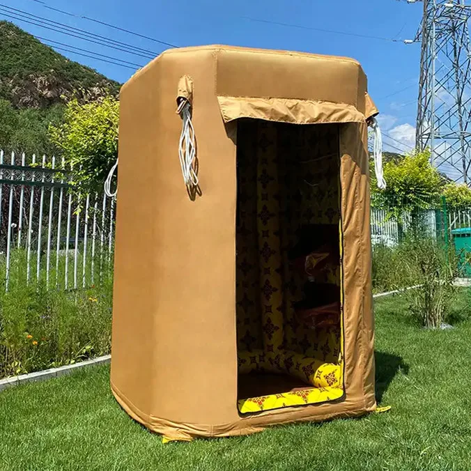 

Equipment Smart Library Double Layer Saudi Fabric Inflatable Tent For Outdoor Camping Toilet And Shower Tent