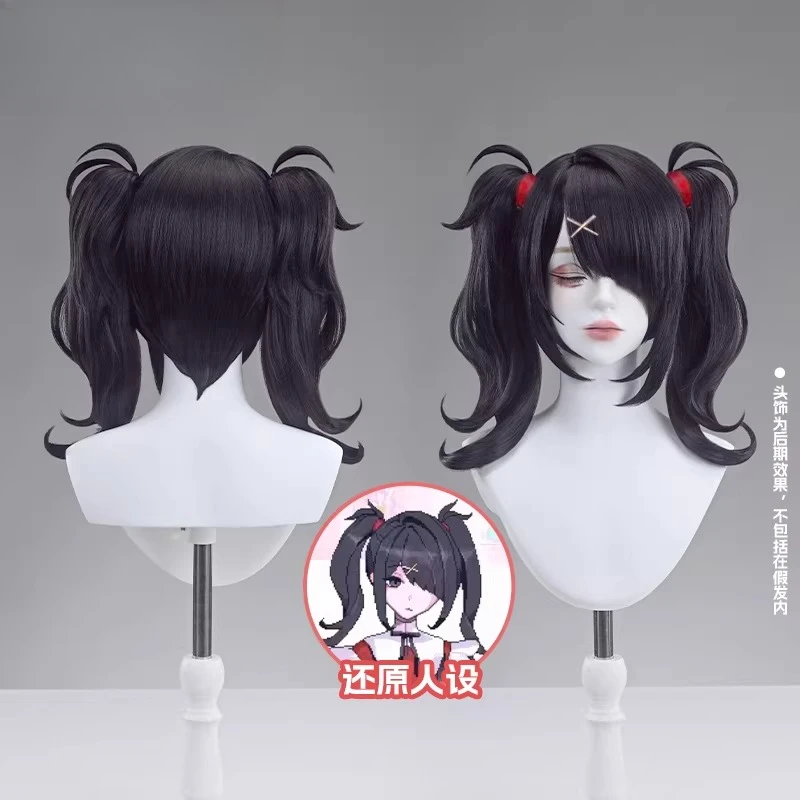 perruque-de-cosplay-ame-angel-chan-perruque-courte-noire-cheveux-synthetiques-resistants-a-la-chaleur-perruques-d'anime-kawaii-angel-ame-chan-bonnet-de-perruque