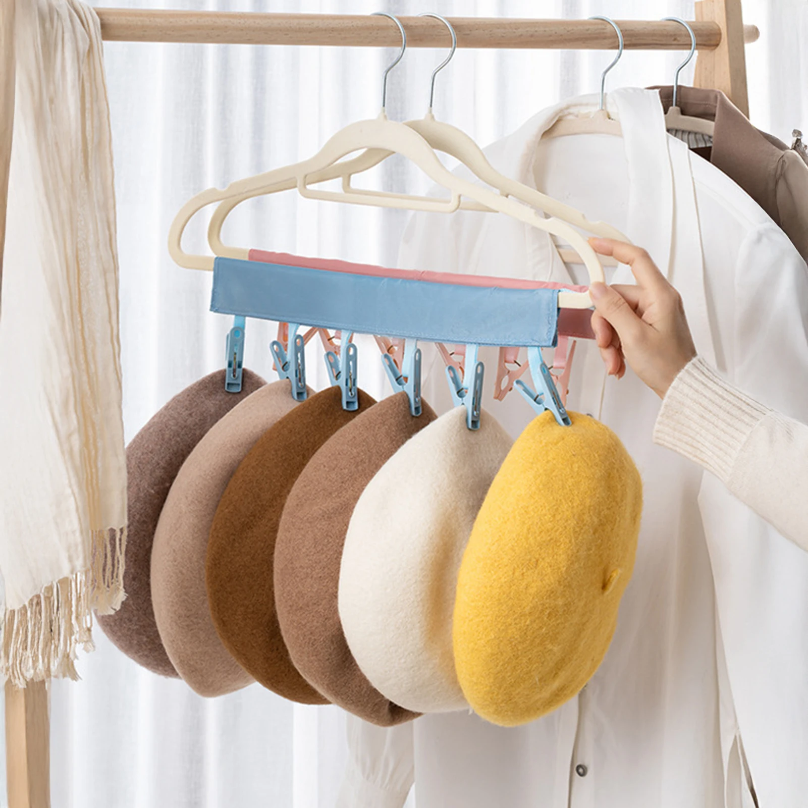 

Travel Clothes Racks Bathroom Hanger Portable Clothespins Foldable Travel Clothespins Fabric Drying Underwear Small Clips