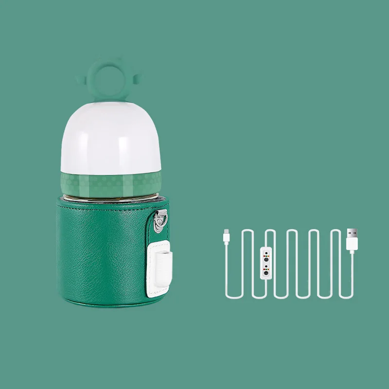 Portable USB Baby Bottle Warmer Travel Milk Warmer Infant Feeding Bottle Heated Cover Insulation Thermostat Food Heater