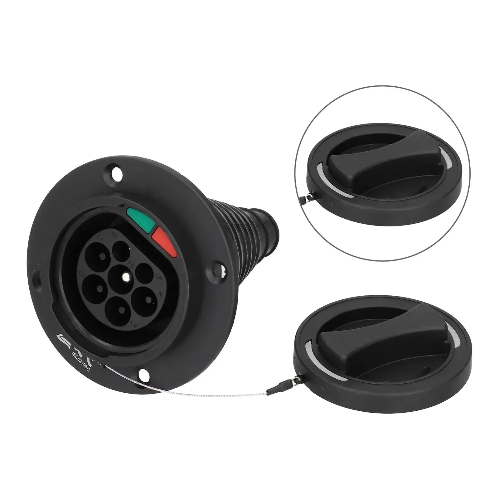 Prise de charge EV Type2 16/32A 1/3 phases IEC 62196-2 chargeur de protection IP54 mâle