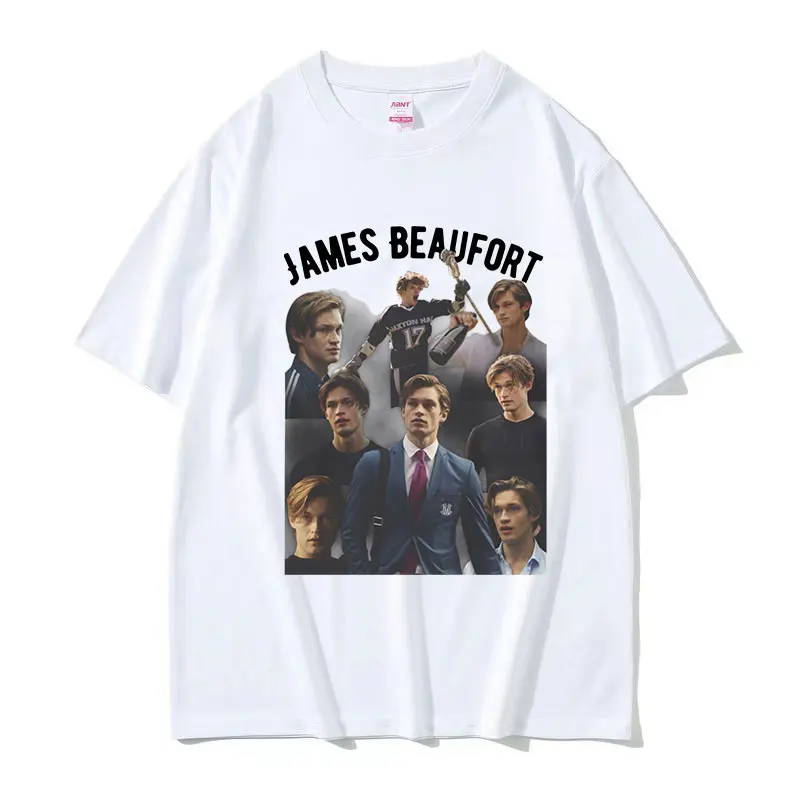 Maxton Hall James Beaufort Graphic Print T Shirt Men Fashion Retro Short Sleeve T-shirts Unisex O-Neck Oversized Cotton T-shirt