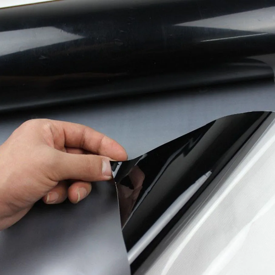 20CM Width Super Glossy Piano Black Car Stickers Foil Air Release Channels For Auto Roof Wing Pillar Motorcycle Decal