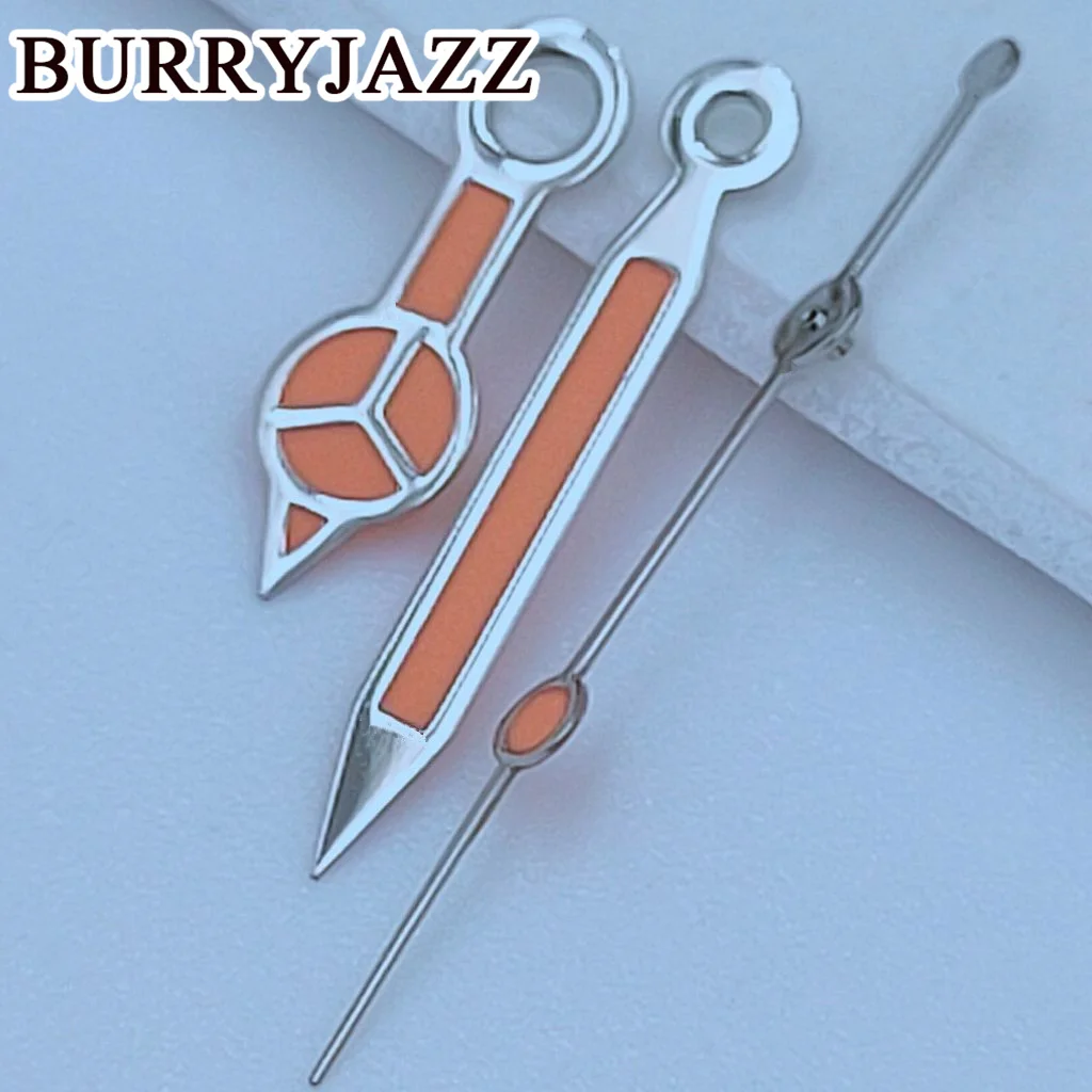 BURRYJAZZ NH35 NH36 NH38 7S26 7S36 4R35 4R36 Watch Hands Silver Blue Red Orange Green Black  Rose Gold Hands Green Luminous