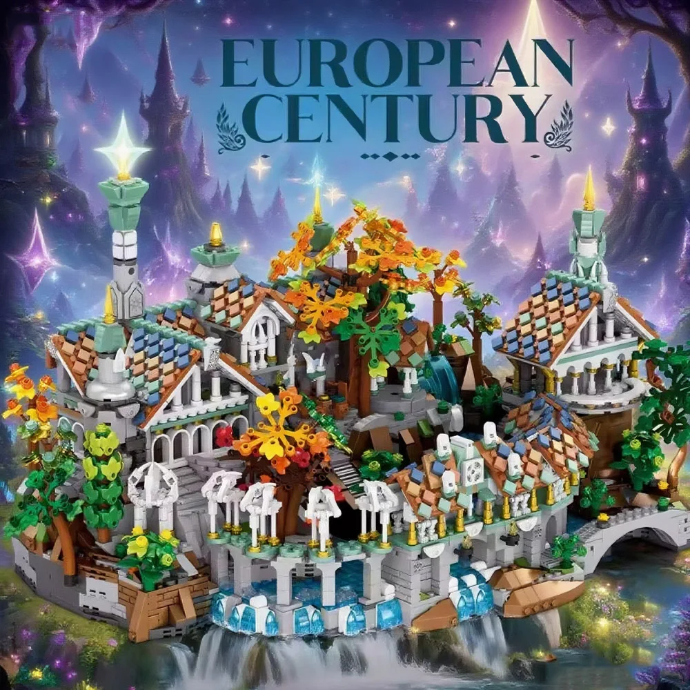 

В НАЛИЧИИ MOC, креативные строительные блоки Rivendell, сборка средневековых садов, кирпичи Lor, строительные игрушки «сделай сам», для колец, подарочный набор