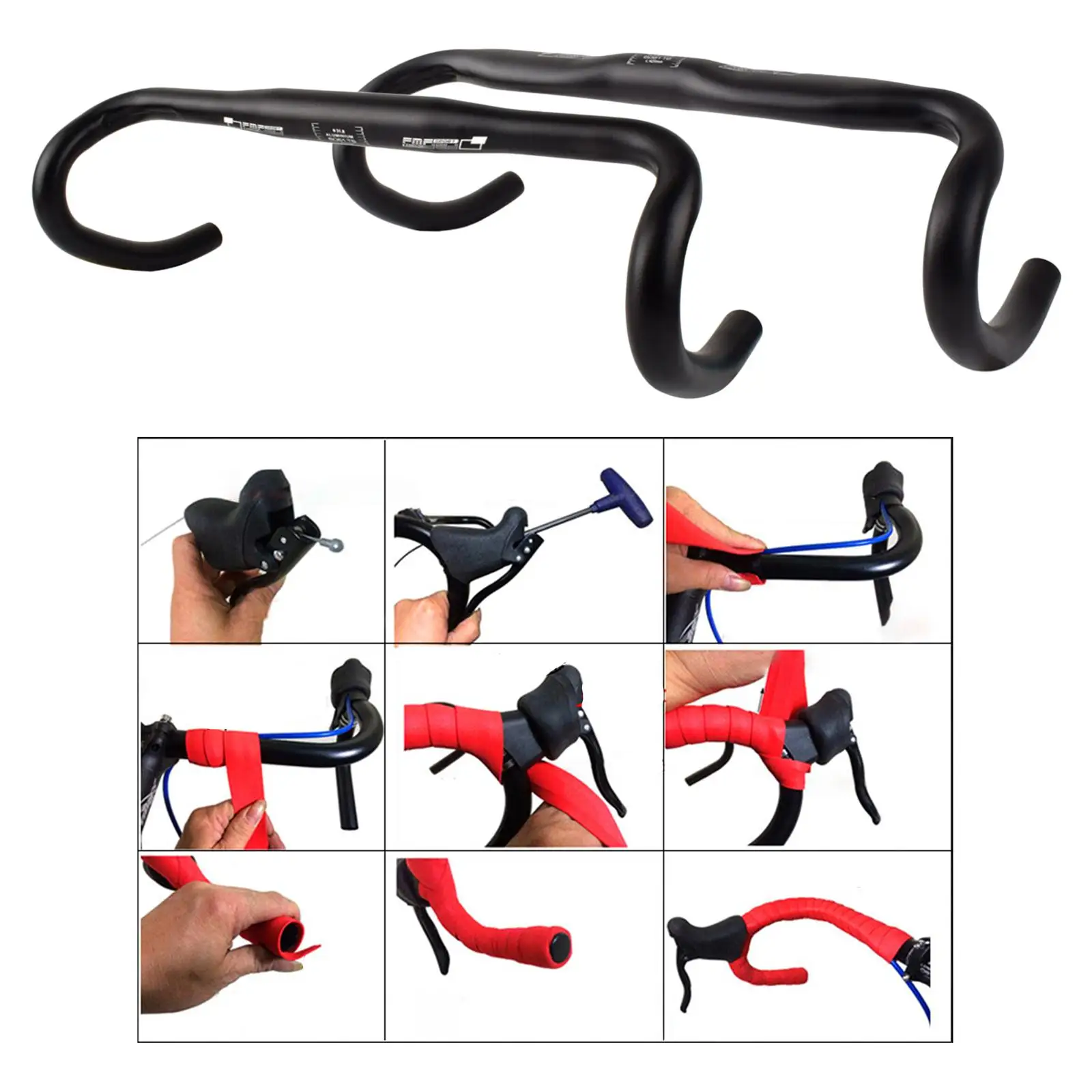 Road Bike Handlebar Ultralight Drop Bar Bicycle Handle Racing Bicycle Bent Handlebar 31.8 420mm Bike Parts Accessories