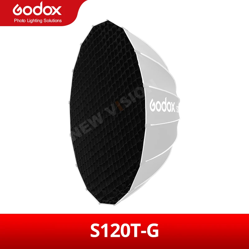 GODOX S65T S85T S120T Paraplu-stijl Snelle installatie Studio Zilver Groothoek Beauty Dish Honingraatrooster voor fotografische