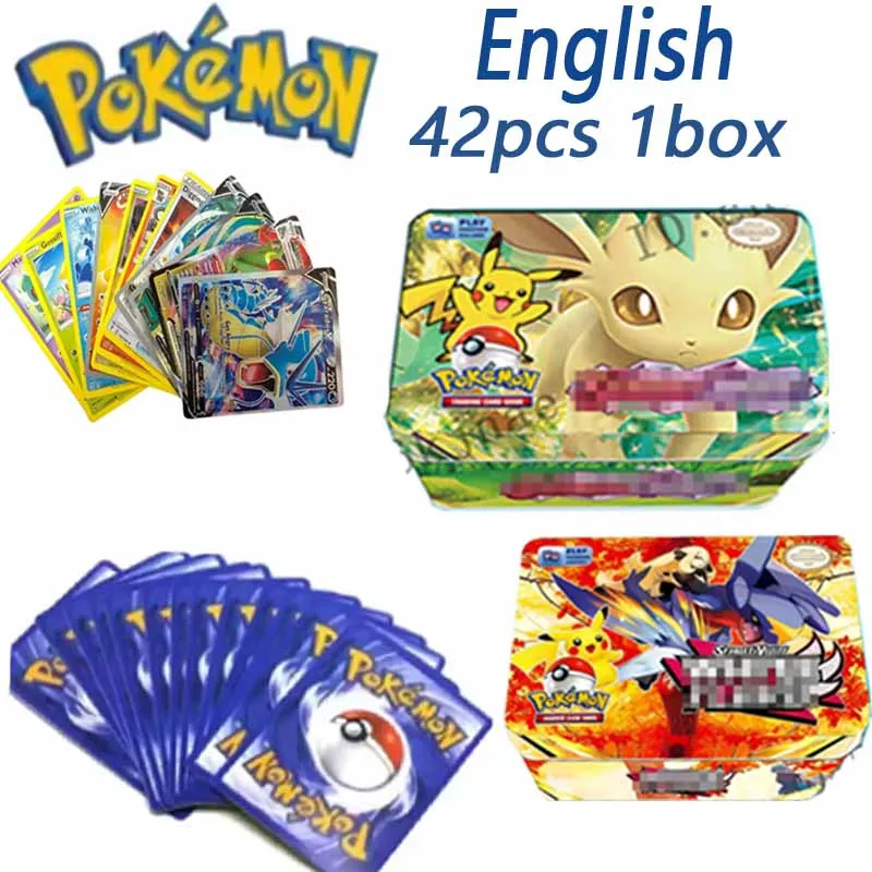 2026 NEUER VERKAUF 42-teiliges Pokémon Eisenmetall-Box-Kampfspielzeug-Set „Lost Box“ mit Spiel-Anime-Karten!! – Detail 4