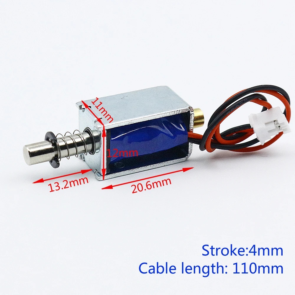 DC5v12v small push-pull electromagnet stroke 4mm solenoid electric lock mini electromagnetic door lock electric lock