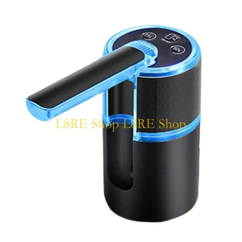

L8RE Portable Electric Water Bottle Pump USB Rechargeable Foldable For Camping Home