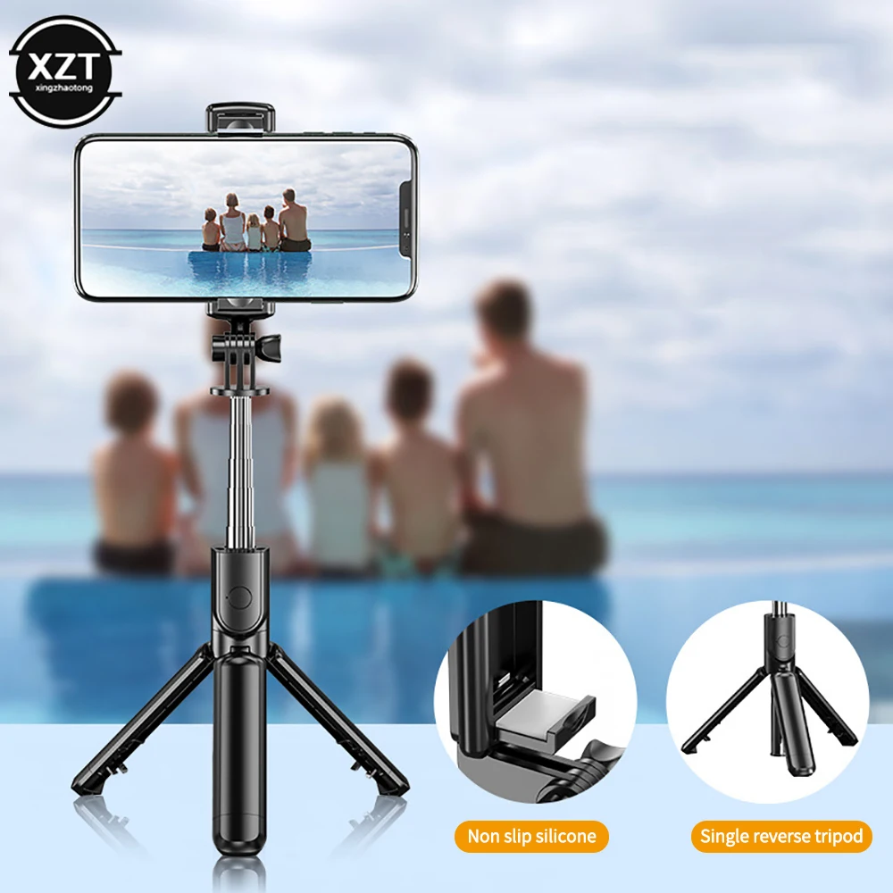 NEW 3 in 1 Wireless Foldable Mini Selfie Tripod Monopod With Bluetooth Shutter Remote Control For iPhone 11 12 Xiaomi Smartphone