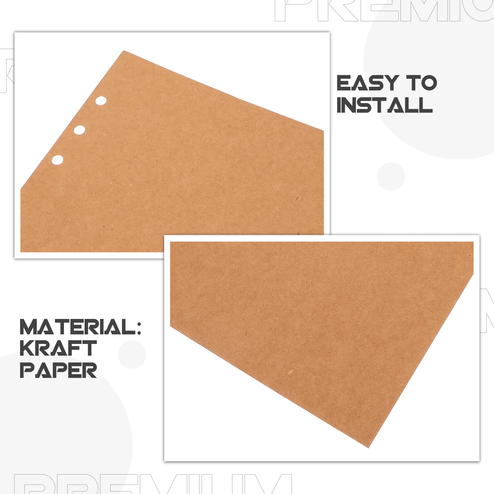 Smooth Refill Paper 60 Sheets Notepad Replacement Loose-Leaf Notebook Paper for Fountain Pens and Most Types of Pens