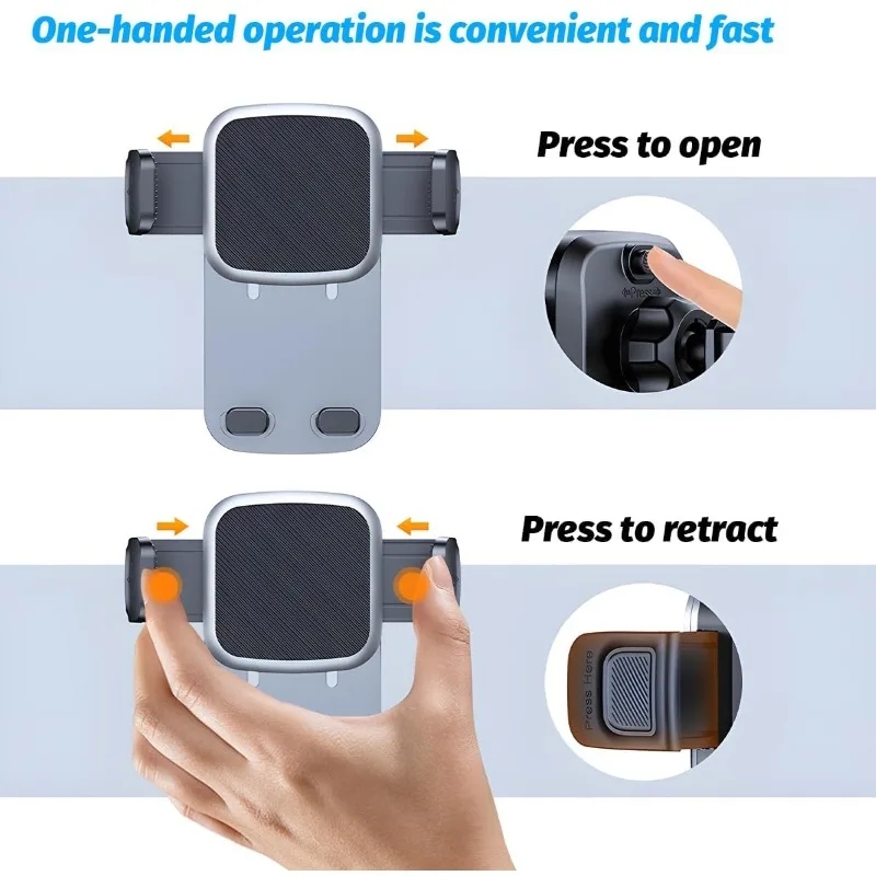 Car Cell Phone Holder Cellphone Mount for Dashboard Windshield Auto Dash Mobile IPhone Support Fit 4.7-7 Smartphone Auto Supply view 3