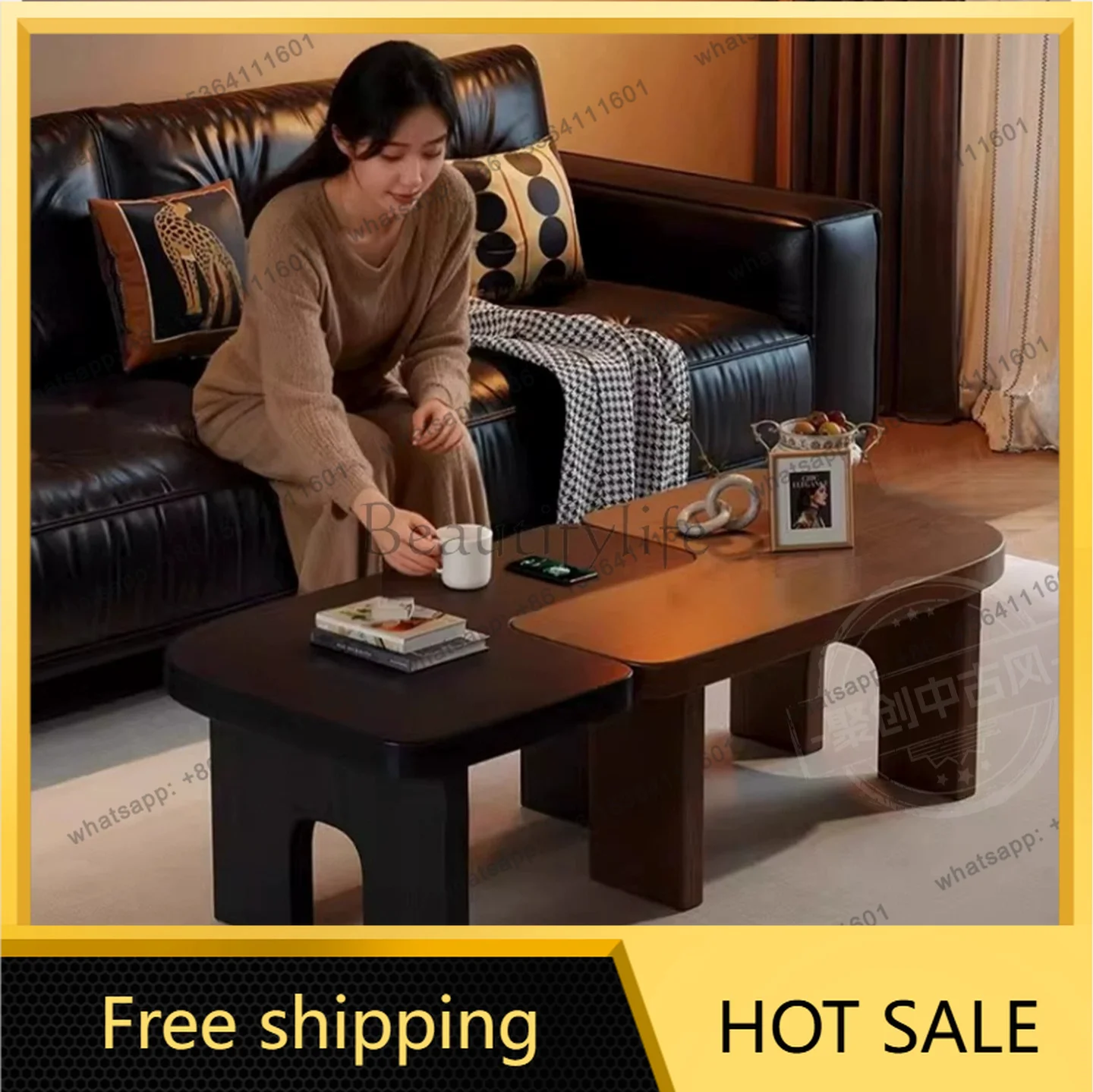 XX. Medieval coffee table living room home 2026 new high-end sense