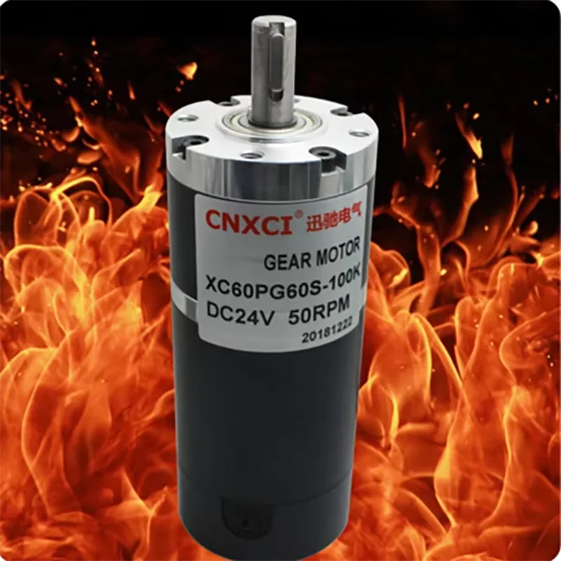 60PG60S High power High torque Low speed Shaft diameter 12mm DC 12V 24V brushed planetary gear motor