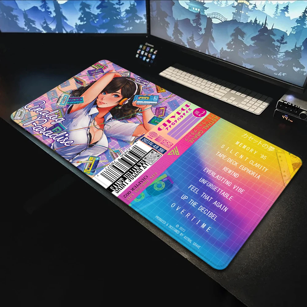 Keyboard Long Pad to Computer Anime Girl Mousepad Gamer Desk Mat Xxl Mausepad Office Accessories Gaming Mouse Pad 900x400 Large