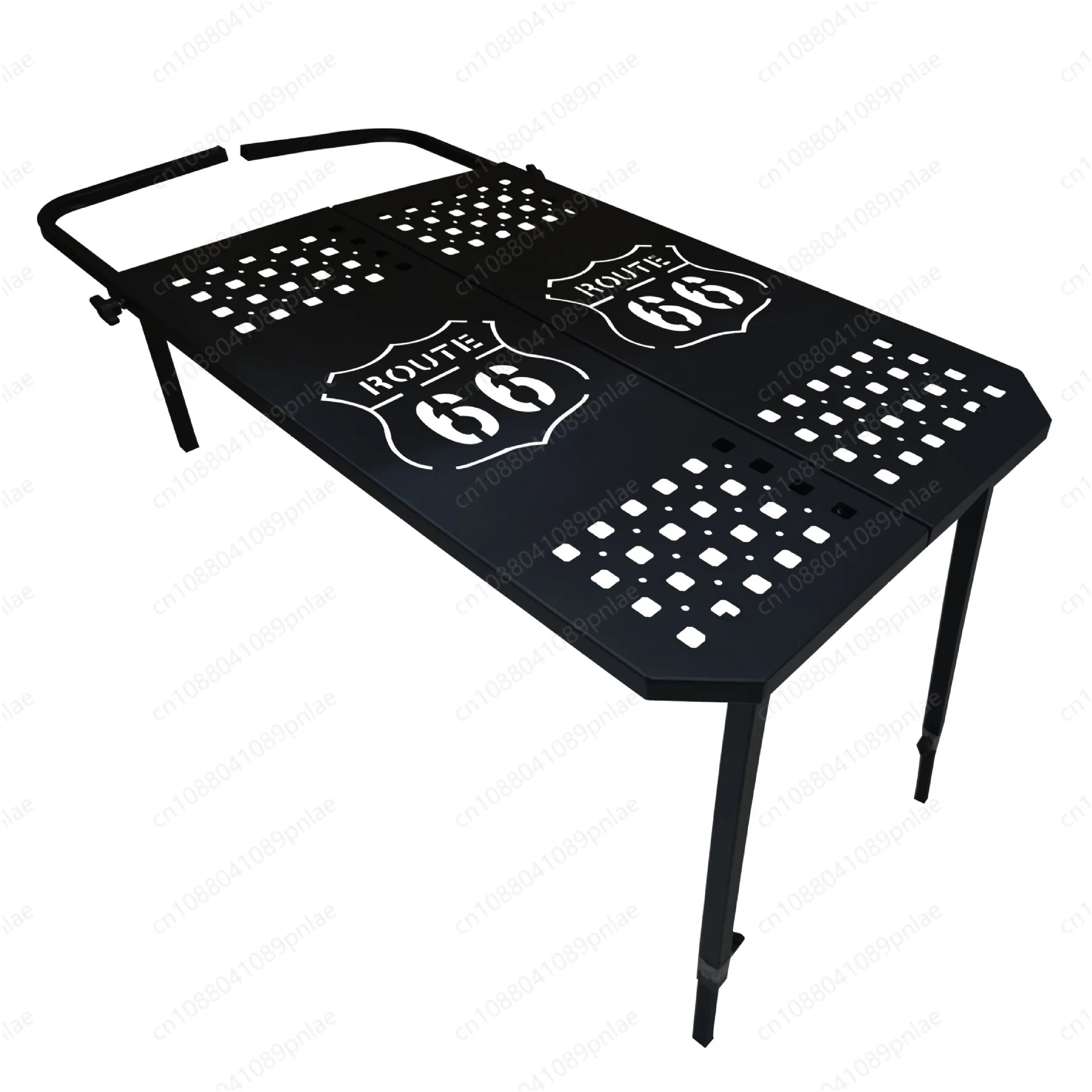 Car Tire Table Foldable Metal Camping Picnic Table Portable Outdoor Table for Off-Road Gear Travel