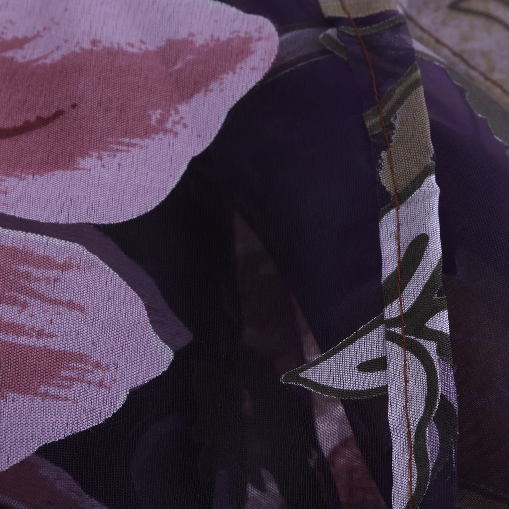 Voile Curtain Elegant Floral Voile Valance Sheer Window Panel Modern Curtains for Home Interior and Children’s Room