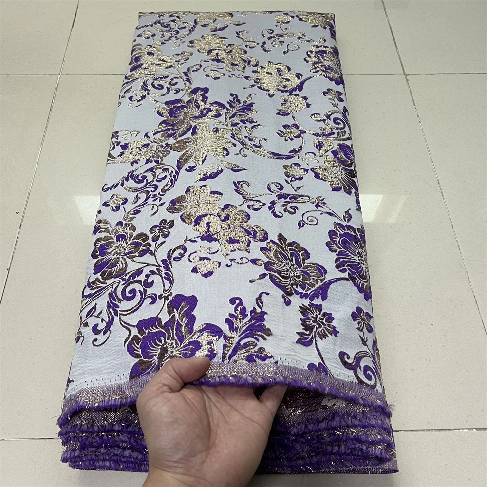 

2026High QualityAfrican Nigerian Tulle Lace Fabric Organza Embroidery Guipure Brocade Jacquard Wedding Dresses Party Gowns 5Yard