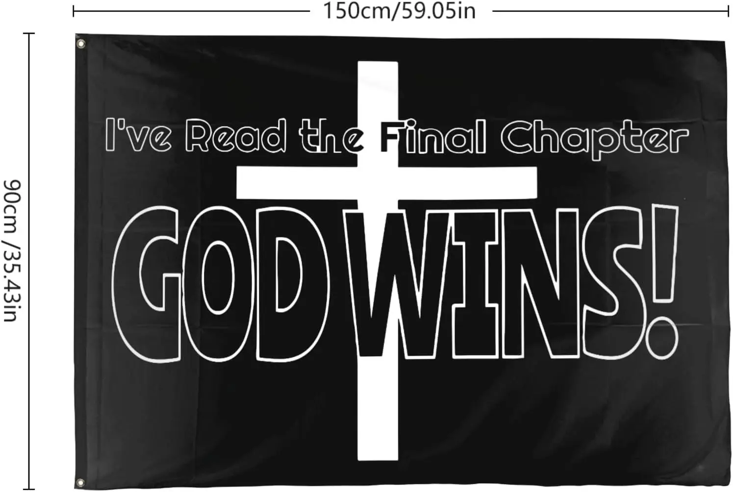 Flagnshow 100% Polyester I've Read The Final Chapters God Wins Caps Happy Dad Flags