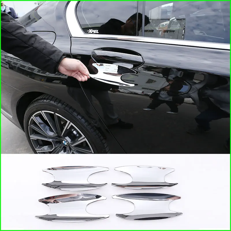 For BMW 7 Series 16-19 Modified Outer Handle Door Wrist Protector 730li740li Door Bowl Decorative Panel Car Accessories